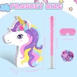 Small Unicorn Piñata with Piñata Stick Blindfold and