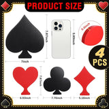 4 Pcs Casino Party Decoration 7.87 Inch Poker Table Signs Poker
