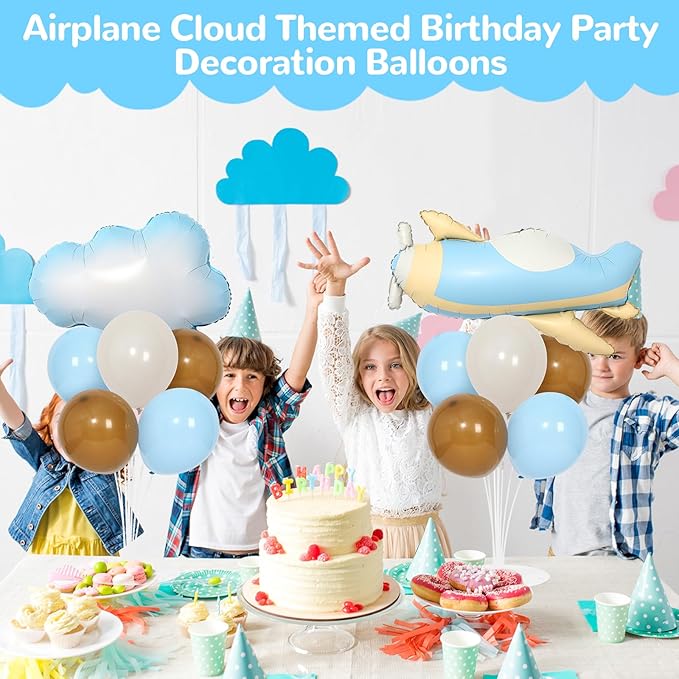 Airplane Baby Shower Birthday Party Decorations Balloons Stand Kit 2
