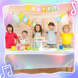 Oudain 3 Pcs Kpop Theme Party Purple & Pink & Silver Iridescent Party
