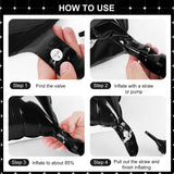 Black and White Square Foil Balloons 25 Pcs Metallic Black and White