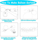 KARLURE Purple and Blue Balloon Arch Garland Kit for Girls Princess