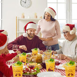 50 Pcs Merry Christmas Buffalo Plaid Plastic Cups 12 oz Clear