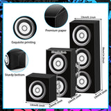 Naozinebi 6 Pcs 80s 90s Party Boxes Hip Hop Party Decorations Large