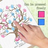 Pumpkin Baby Shower Gender Reveal Fingerprint Tree Canvas Guest