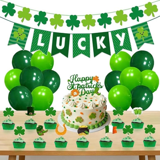 St Patrick's Day Decorations 25PCS Green Party Decoration Set for