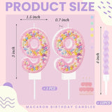 MTLEE Number 9 Birthday Candle with 12 Pcs Spiral Candles for Girls