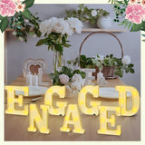 7 Pcs Engagement Party Decorations 6.5 Inch Engaged LED Letter