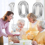 100th Birthday Decorations for Women Silver with 100th Birthday Sash