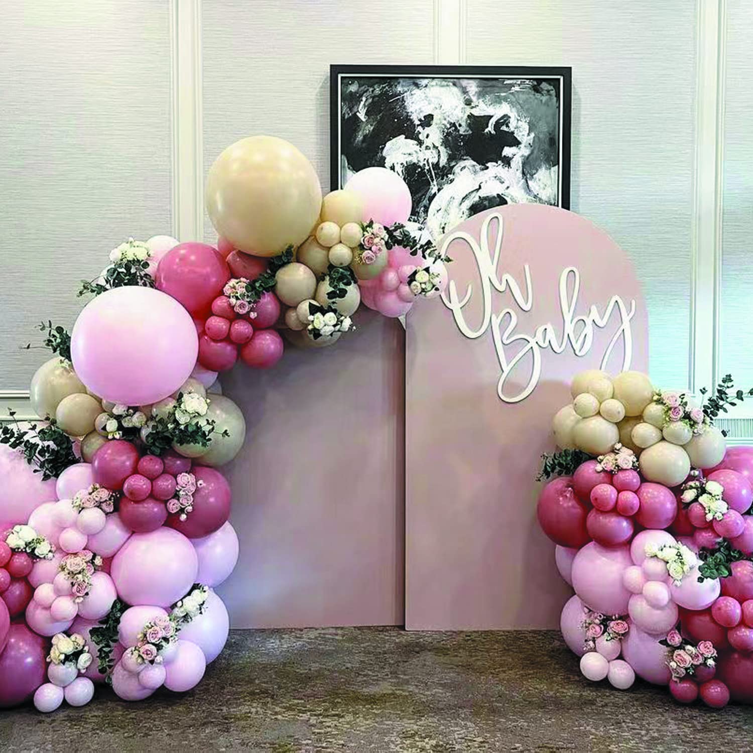 Pink Balloons 12 Inch 50 Pcs Baby Shower Party Balloons Happy Birthday