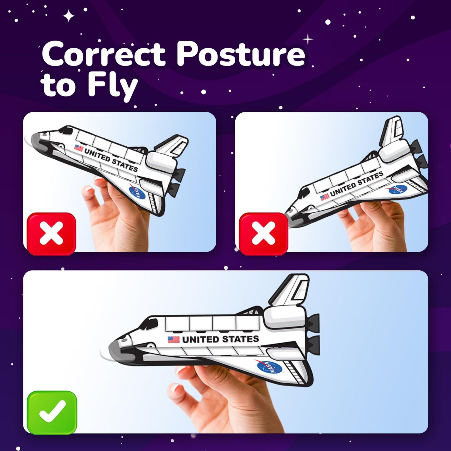ArtCreativity Space Shuttle Gliders, Set of 24, Flying Toys for Boys &