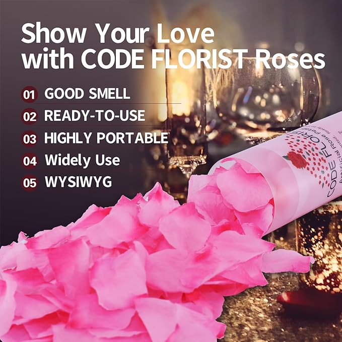 CODE FLORIST 1500 PCS Silk Rose Petals for Valentine's Day,Fake Rose #