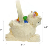 3D Alpaca Plush Basket Easter Egg Hunting Basket Cute Animal Plush