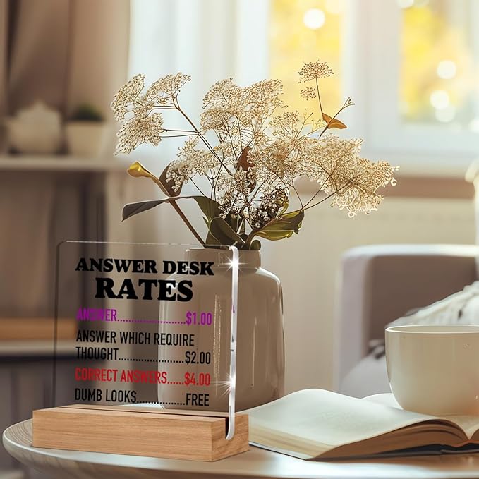 Funny Office Gifts for Coworkers, Boss Gifts, Answer Desk Rates