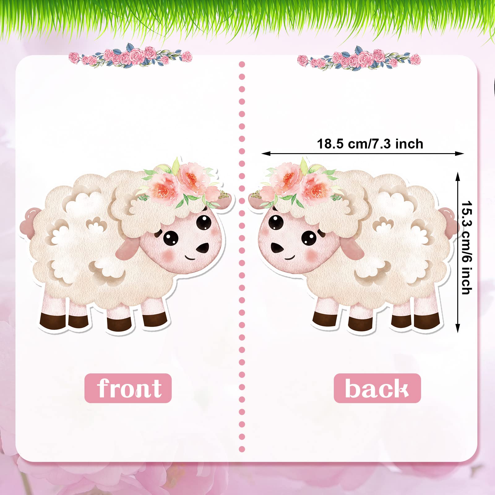 Hotop 30 Pcs Farm Animal Centerpiece Sticks Floral Animals Table