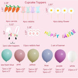 Easter Party Decorations Glitter Bunny Hoppy Easter Banner Spring