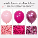CVPARTON Pink Balloons Set, 55 PCS Metallic Pink Balloons, Baby Pink,