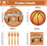March Basketball Party Decorations 96PCS Let the Madnes Begin