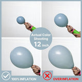 PartyWoo Dusty Blue Balloons 100pcs 12 Inch Light Blue Aqua Boho