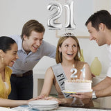 21st Birthday Decorations for Her Silver 21st Birthday Tiara and