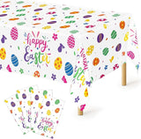 4 Pack Disposable Easter Tablecloth, 54 x 108 Inch Rectangular Easter