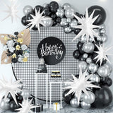 White Balloons White Star Balloons 8 Pcs Mylar Pearl Arch Disco Ball