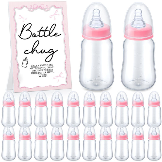 Roowest Bottle Chug Baby Shower Games Favors Including 18 Pcs Bottles