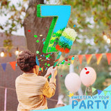 Number 7 Pinata for Birthday Party Decorations Jungle Dinosaur