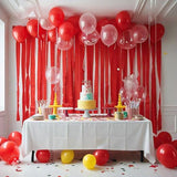 Captain Décor 4 Red Streamers, 382 FT Pack of 4 Red Crepe Paper