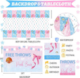 Free Throws or Pink Bows Gender Reveal Decorations 169 PCs Boy or