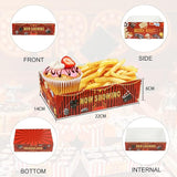 100 Pcs Movie Night Snack Trays 4 Corner Food Boxes Movie Night
