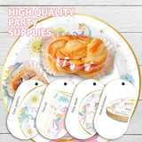 96 Pcs Magical Pastel Unicorn 3rd Birthday Party Supplies Young Wild