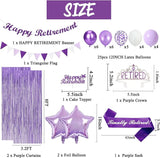 Purple Retirement Decorations for Women Happy Retirement Banner