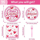 96PCS Galentine's Day Plates and Napkins Party Supplies Galentine's