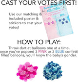 Rool Baby Gender Reveal Ideas Party Supplies Pack Cast your Vote
