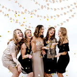 Champagne-Silver Disco Boho Party-Decoration Heart Garland - 52ft