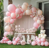 Pastel Light Pink Balloons Double Stuffed Pink Balloon Garland Arch