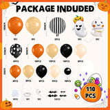 Orange Halloween Balloon Arch Garland Orange Sand White Party