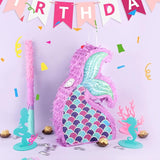 Mermaid Tail Pinata with Stick and Blindfold Mermaid Pinata for