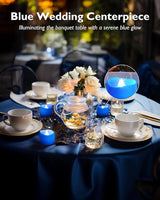 Homemory Blue Tea Lights Candles Battery Operated, 200+Hour Flameless
