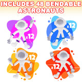 48 Piece Mini Bendable Astronaut Figurines, Astronaut