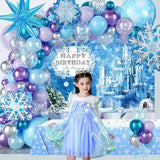 Snow Princess Birthday Party Decorations 137Pcs Girls Snow
