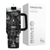 34HD Galaxy Spaceship Tumbler 40oz with Handle and Straw - Sci-Fi Star