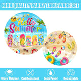 Beach Plates and Napkins Sets Beach Party Supplies Flip Flops Summer
