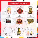 24PCS Movie Night Keychains Movie Night Party Favors Include