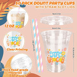 50Pcs Boho Party Plastic Cups 12 oz Stay Groovy Disposable Cups