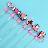 30 Pack Ballet Straw Covers Cap for Tumblers, 10mm Cute Dust-Proof