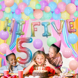 Hi Five Birthday Party Decorations for Girls, 5th Birthday Decorations