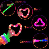 24 PCS Light Up Party Favor Supplies for Kids 4-8-12,Bulk Glow Stick