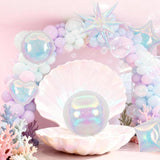 Biapian Iridescent Balloons, 6 Pcs 22 Inch Iridescent Star Balloons